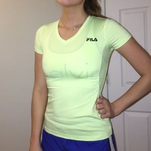 Fila Workout Spandex Fitted/tight fitting V neck